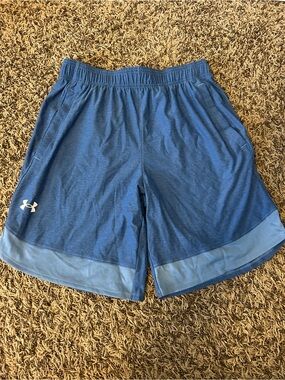 Under Armour Men's Two-Tone Blue Performance Shorts